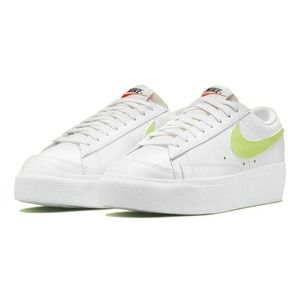 Nike Blazer Low Platform (Womens Size 8) Sneaker Shoes DJ0292-102 White Lemon